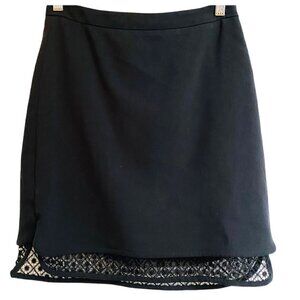Ep Lace Trim A-Line Skirt